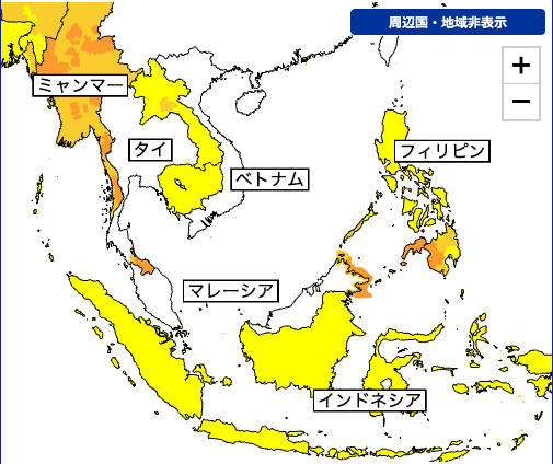 多胎を含む周辺国の危険情報